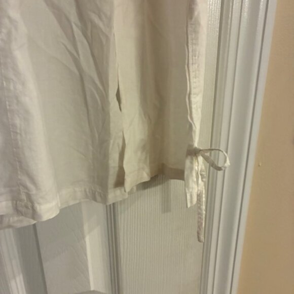 Valerie Stevens Women's 100% Cotton White Embroidered Peasant Boho Top Shirt XL - Picture 5 of 8